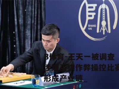 B体育-王天一被调查涉嫌买棋作弊操控比赛形成产业链_