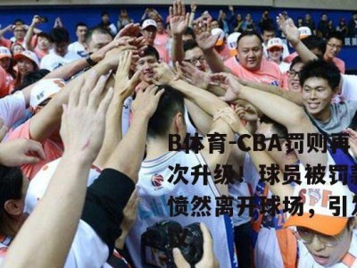 B体育-CBA罚则再次升级！球员被罚款后愤然离开球场，引发热议