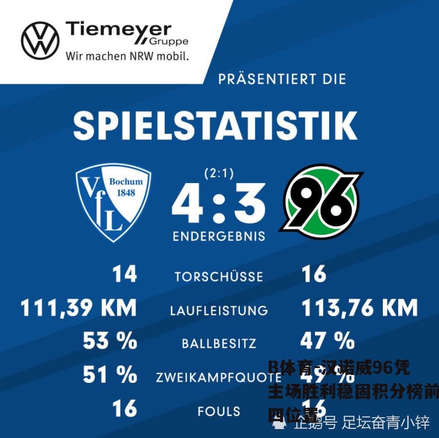 汉诺威96凭主场胜利稳固积分榜前四位置